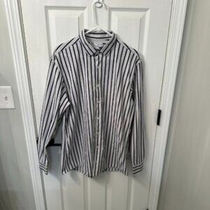Men's Zara athletic stripe button-down